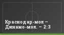 Краснодар-мол – Динамо-мол. – 2:3