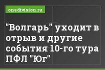 "Волгарь" уходит в отрыв и другие события 10-го тура ПФЛ "Юг"