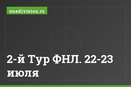 2-й Тур ФНЛ. 22-23 июля