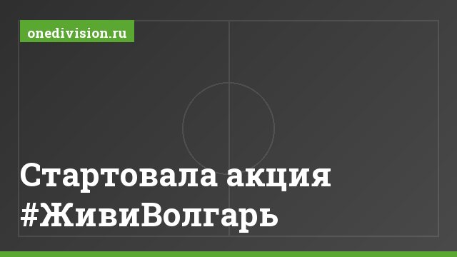 Стартовала акция #ЖивиВолгарь