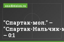 "Спартак-мол." – "Спартак-Нальчик-мол." – 0:1
