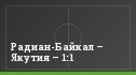 Радиан-Байкал – Якутия – 1:1
