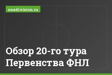 Обзор 20-го тура Первенства ФНЛ