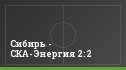 Сибирь - СКА-Энергия 2:2
