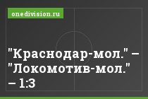 "Краснодар-мол." – "Локомотив-мол." – 1:3
