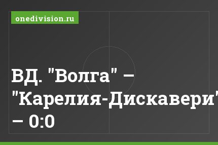 ВД. "Волга" – "Карелия-Дискавери" – 0:0