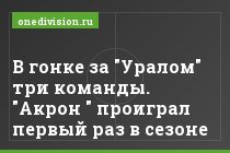 В гонке за "Уралом" три команды. "Акрон " проиграл первый раз в сезоне