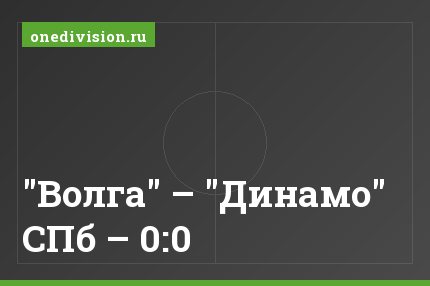 "Волга" – "Динамо" СПб – 0:0
