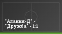"Алания-Д" - "Дружба" - 1:1