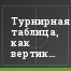 Турнирная таблица, как вертикаль успеха
