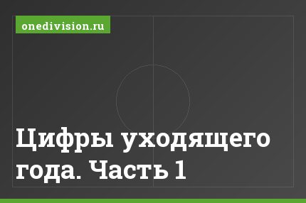 Цифры уходящего года. Часть 1