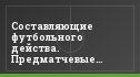 Составляющие футбольного действа. Предматчевые программки