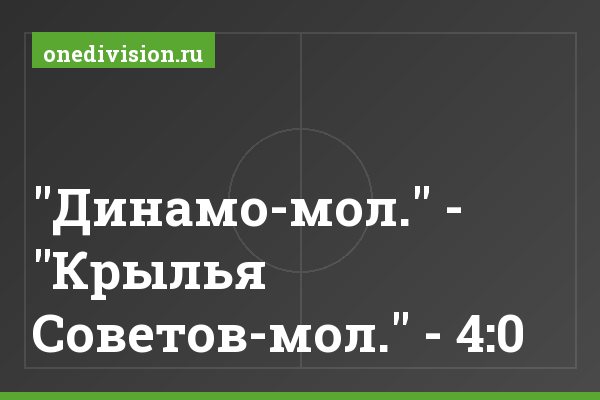 "Динамо-мол." - "Крылья Советов-мол." - 4:0