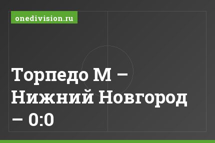 Торпедо М – Нижний Новгород – 0:0