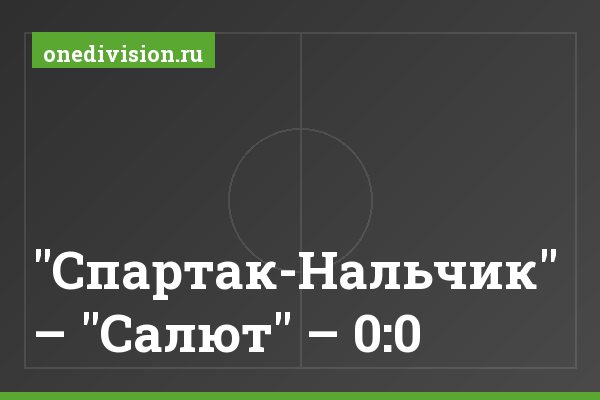 "Спартак-Нальчик" – "Салют" – 0:0 "Спартак-Нальчик" – "Салют" – 0:0