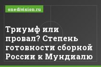 Триумф или провал? Степень готовности сборной России к Мундиалю