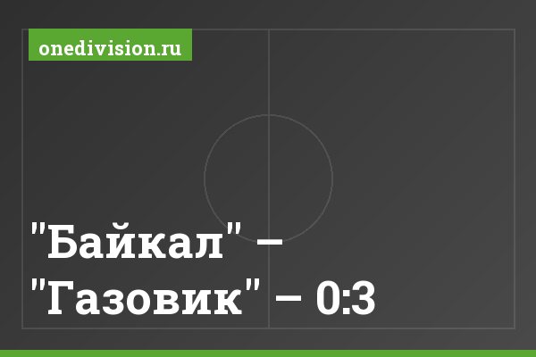 "Байкал" – "Газовик" – 0:3 "Байкал" – "Газовик" – 0:3
