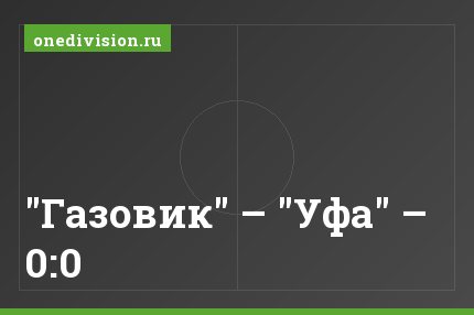 "Газовик" – "Уфа" – 0:0