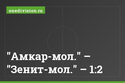 "Амкар-мол." – "Зенит-мол." – 1:2