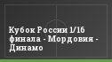 Кубок России 1/16 финала - Мордовия - Динамо