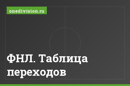 ФНЛ. Таблица переходов