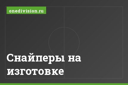 Снайперы на изготовке