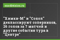 "Химки-М" и "Сокол" деклассируют соперников, 26 голов за 7 матчей и другие события тура в "Центре"