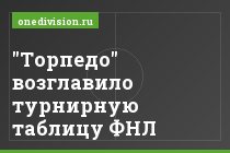 "Торпедо" возглавило турнирную таблицу ФНЛ
