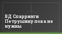 ВД Спарринги Петрушину пока не нужны