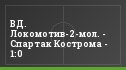 ВД. Локомотив-2-мол. - Спартак Кострома - 1:0