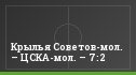 Крылья Советов-мол. – ЦСКА-мол. – 7:2
