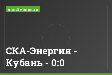 СКА-Энергия - Кубань - 0:0