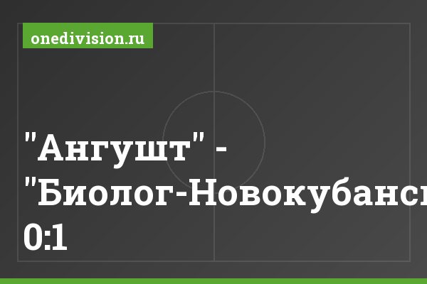 "Ангушт" - "Биолог-Новокубанск" 0:1
