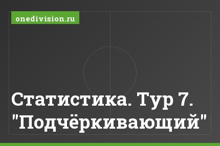 Статистика. Тур 7. "Подчёркивающий"