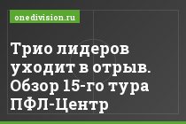 Трио лидеров уходит в отрыв. Обзор 15-го тура ПФЛ-Центр