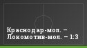 Краснодар-мол. – Локомотив-мол. – 1:3