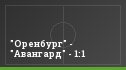 "Оренбург" - "Авангард" - 1:1