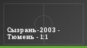 Сызрань-2003 - Тюмень - 1:1