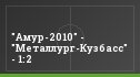 "Амур-2010" - "Металлург-Кузбасс" - 1:2