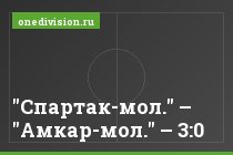 "Спартак-мол." – "Амкар-мол." – 3:0