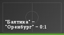 "Балтика" – "Оренбург" – 0:1
