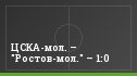 ЦСКА-мол. – "Ростов-мол." – 1:0