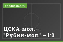 ЦСКА-мол. – "Рубин-мол." – 1:0