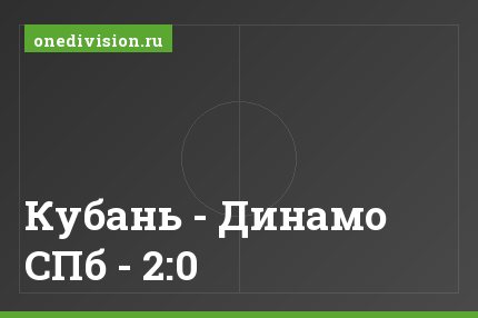 Кубань - Динамо СПб - 2:0