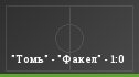 "Томь" - "Факел" - 1:0