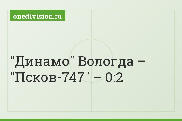 "Динамо" Вологда – "Псков-747" – 0:2