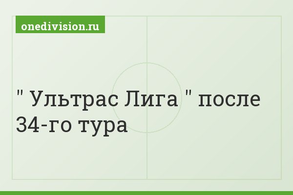 " Ультрас Лига " после 34-го тура