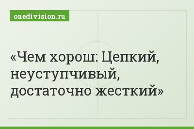 Чем хорош: Цепкий, неуступчивый, достаточно жесткий