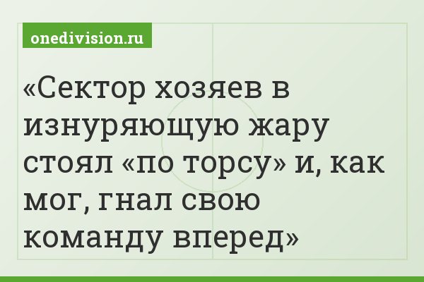 Сектор хозяев в изнуряющую жару стоял «по торсу» и, как мог, гнал свою команду вперед