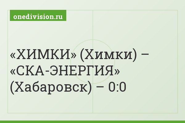 «ХИМКИ» (Химки) – «СКА-ЭНЕРГИЯ» (Хабаровск) – 0:0